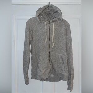 J.Crew Gray Full Zip Hoodie Sweatshirt Size Small | Lightweight Casual Layer